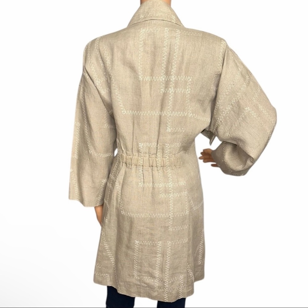 Vintage PATRICK KELLY Women’s 100% Linen Beige Jacket ~ Size 38 ~ MUSEUM WORTHY - Picture 8 of 16
